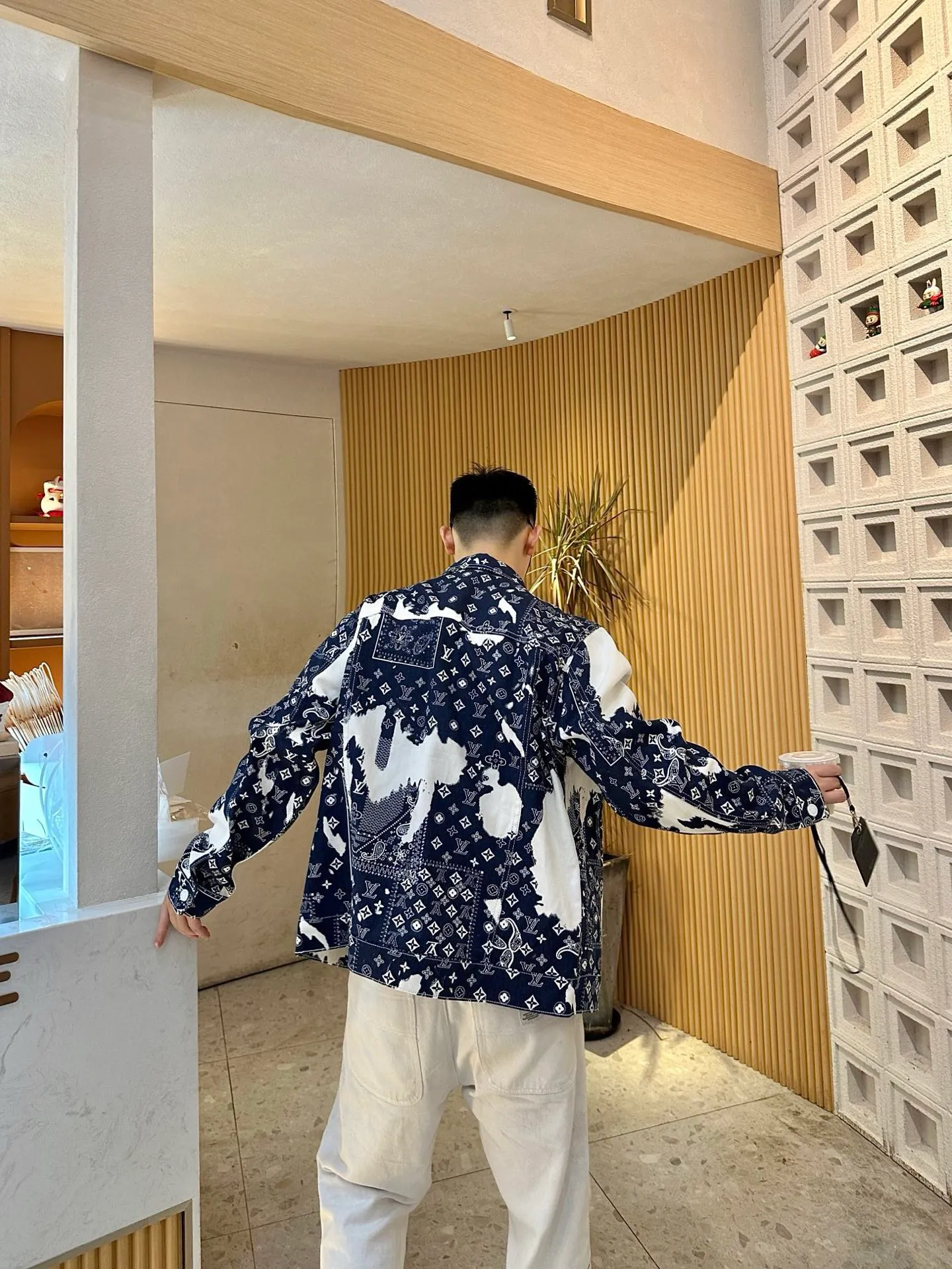 Louis Vuitton/Louis Vuitton cashew flower denim jacket